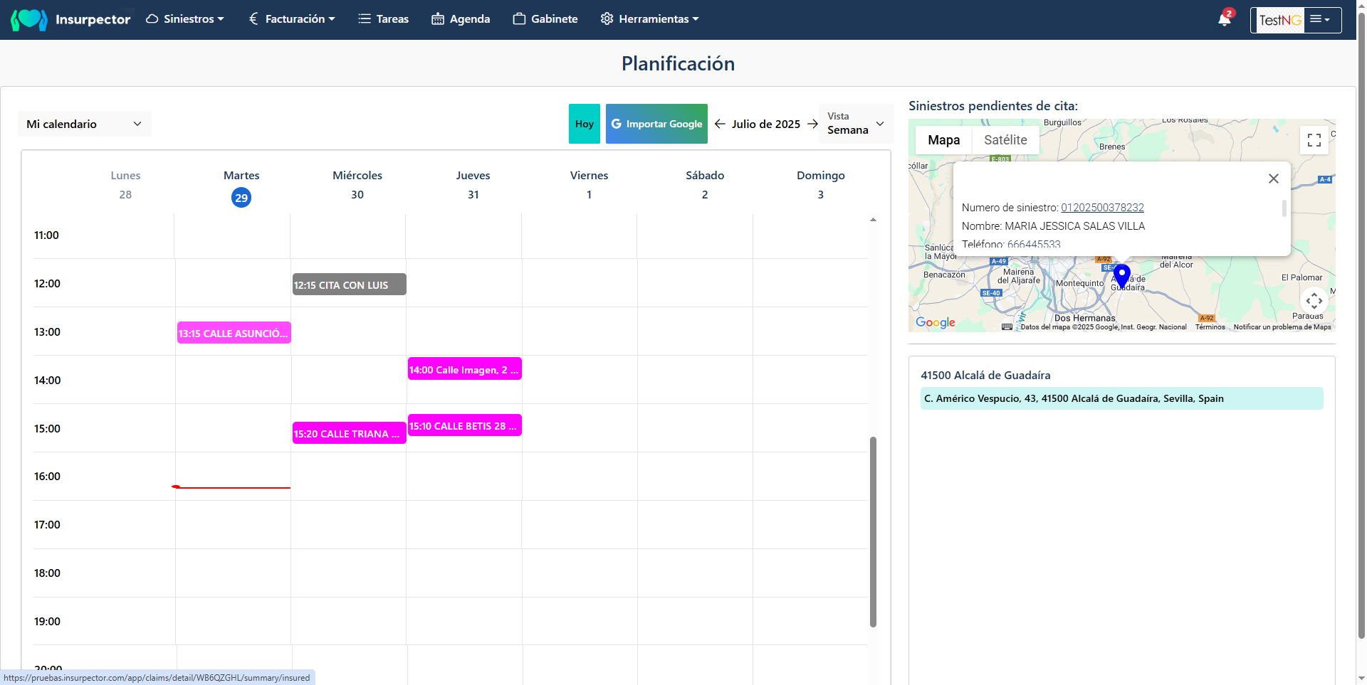 Calendario y planificación